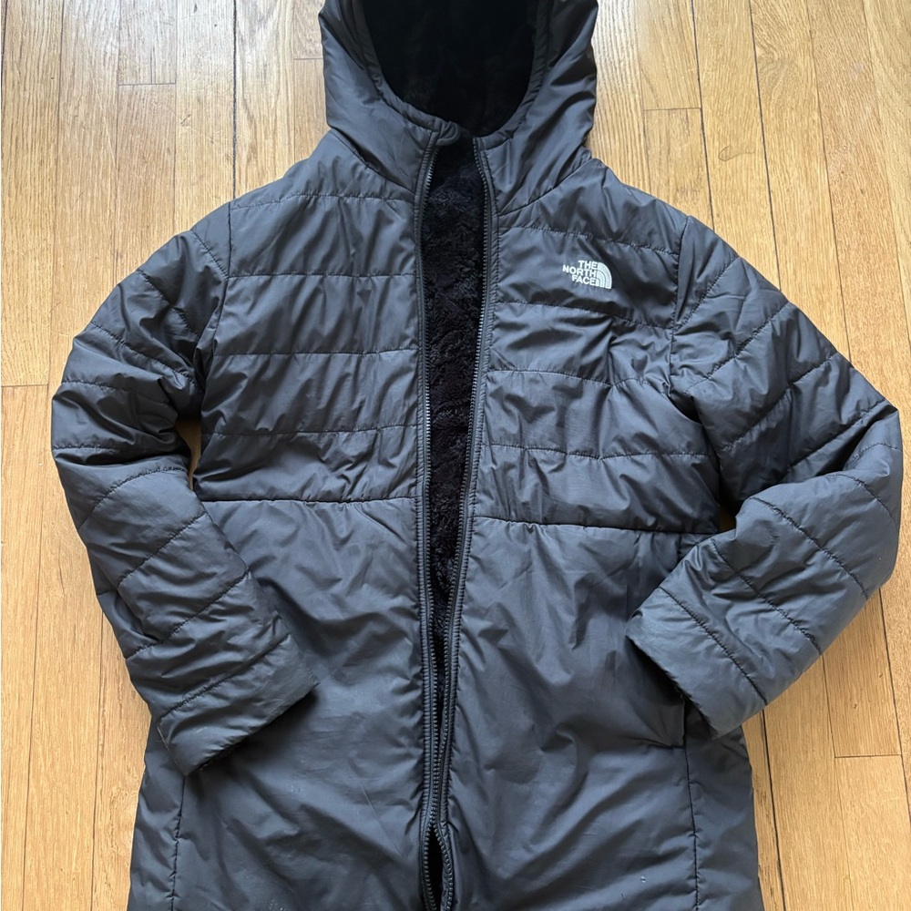 The North Face Kids Charcoal Puffer Coat